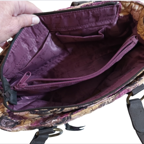 🎁 NWOT Donna Sharp Quilted Satchel. Gorgeous Autumn Colors! Very Roomy! - Picture 10 of 14